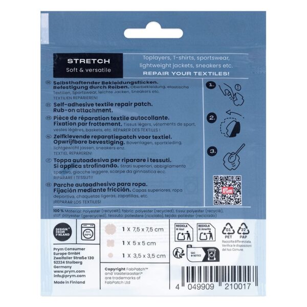 Prym FabPatch Reparasjonslapp STRETCH – Nude – 3stk