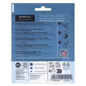 Prym  FabPatch Reparasjonslapp STRETCH – Marine – 3stk - Bilde 2
