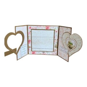 Kit 39 - Kort med åpen ramme - Grønn/Rosa/Brun Bryllup - Bilde 2