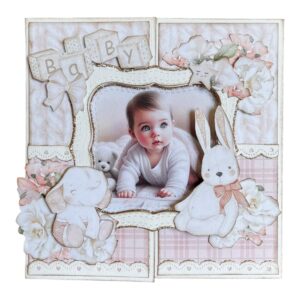 Kit 40 - Kort med åpen ramme - Baby Rosa - Bilde 1