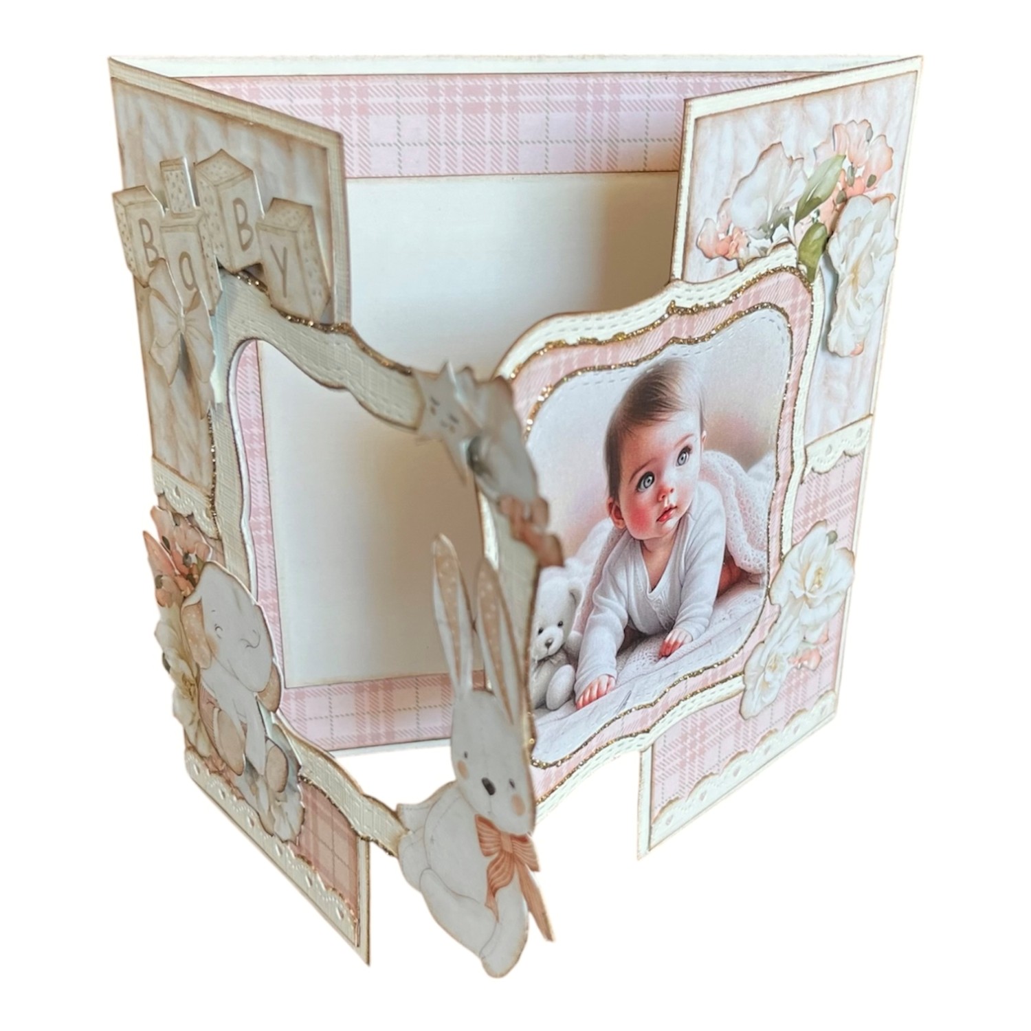 Kit 40 - Kort med åpen ramme - Baby Rosa - Bilde 2