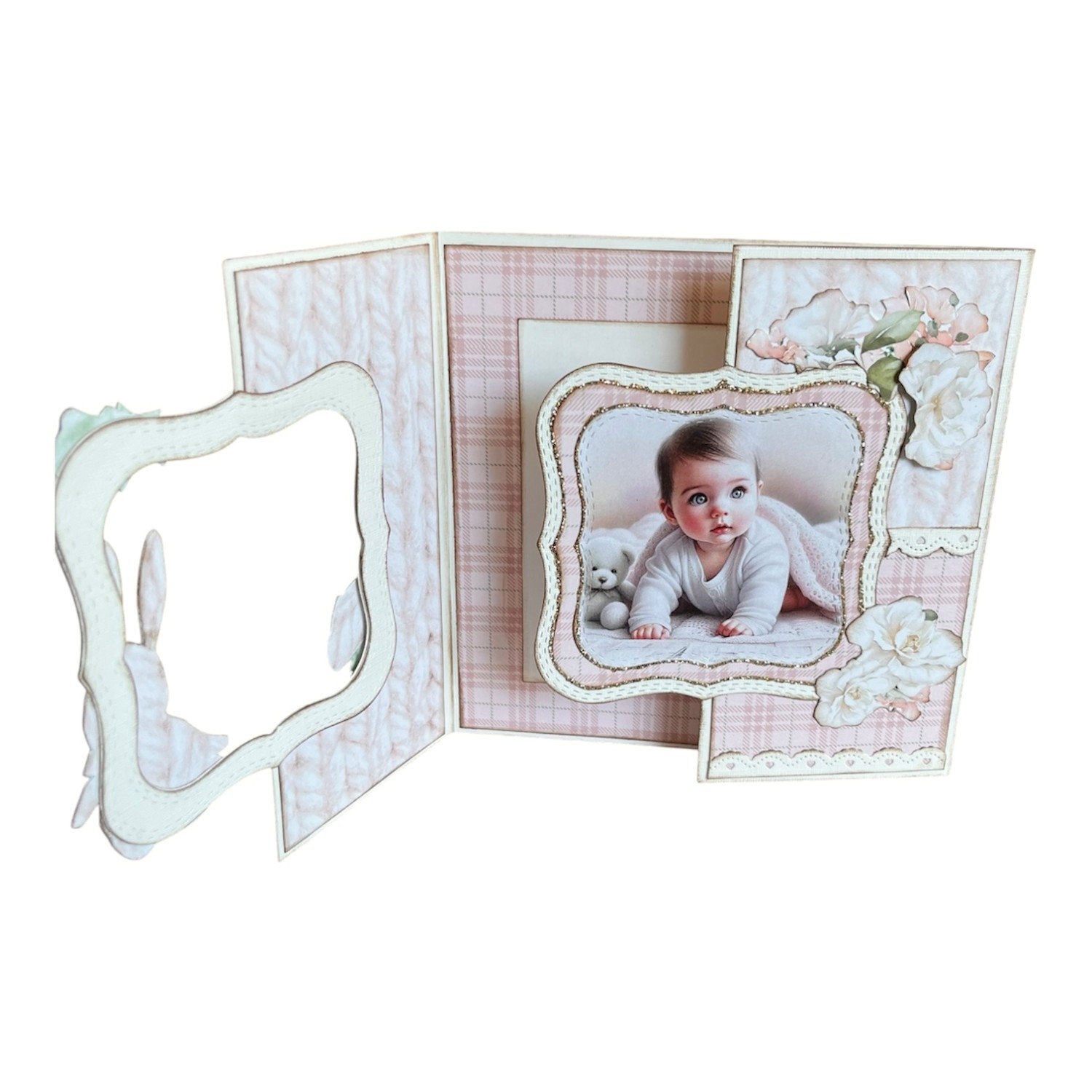 Kit 40 - Kort med åpen ramme - Baby Rosa - Bilde 3