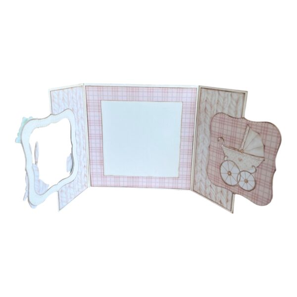 Kit 40 - Kort med åpen ramme - Baby Rosa