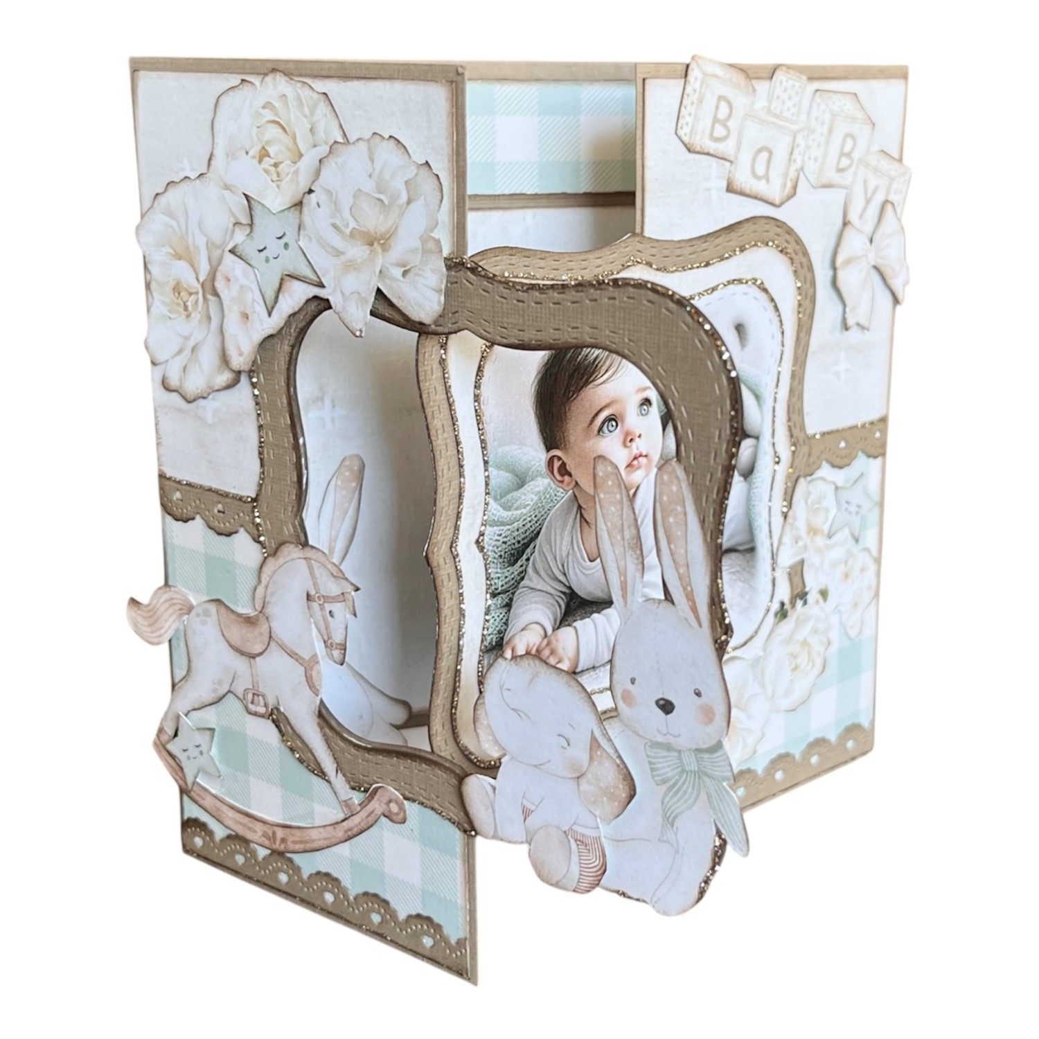 Kit 41 - Kort med åpen ramme - Baby Grønn - Bilde 4