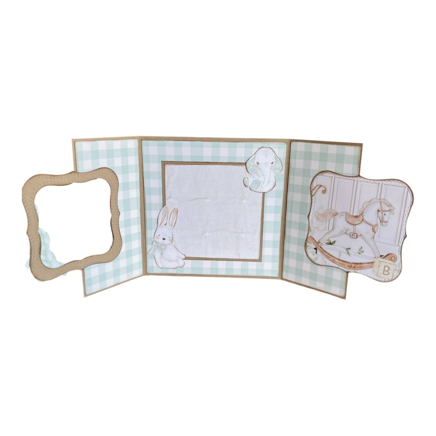 Kit 41 - Kort med åpen ramme - Baby Grønn - Bilde 2