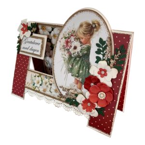 Kit 44 H - Kort  Barn med blomster - Bilde 1