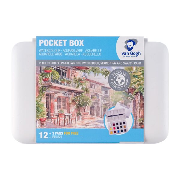 Van Gogh Akvarell Pocketbox Sett – 12+3 – Inkl pensel