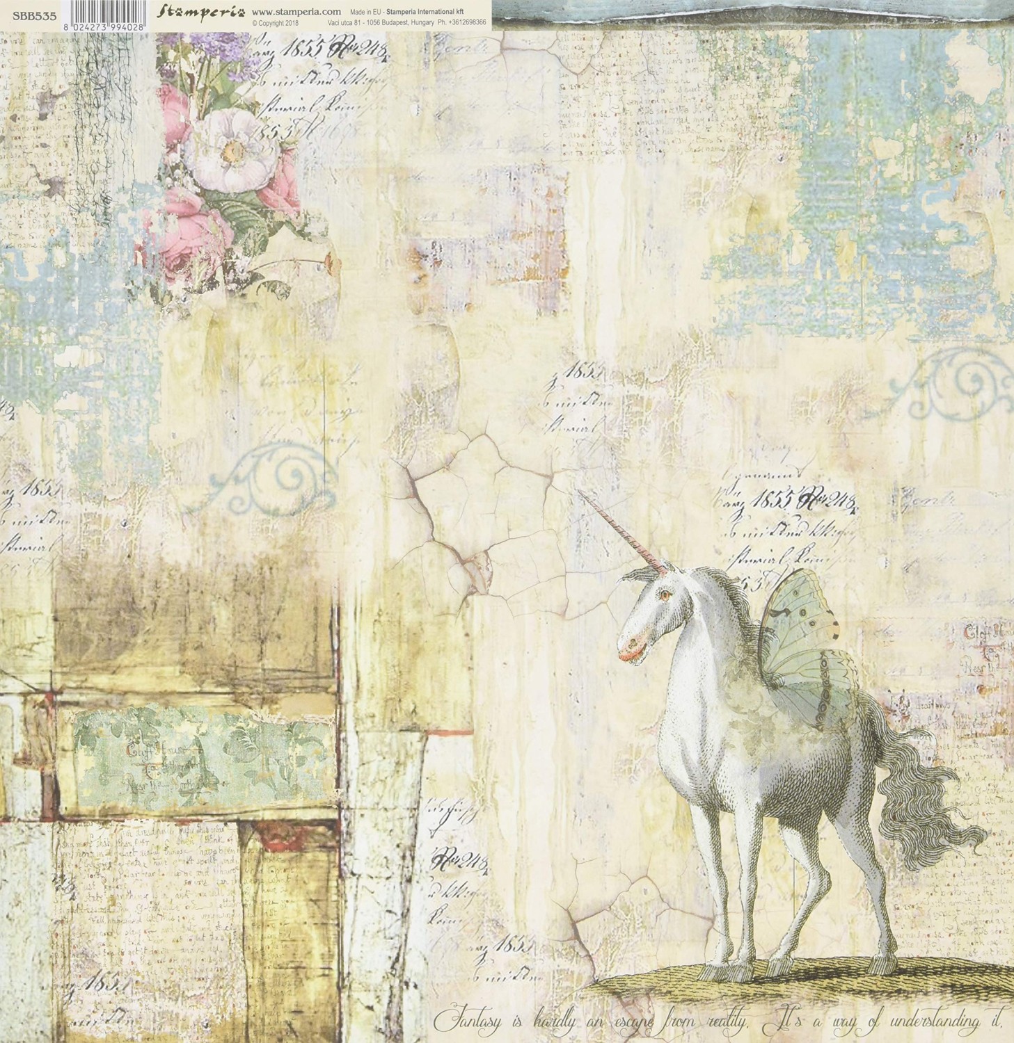 Stamperia Wonderland unicorn - Bilde 1