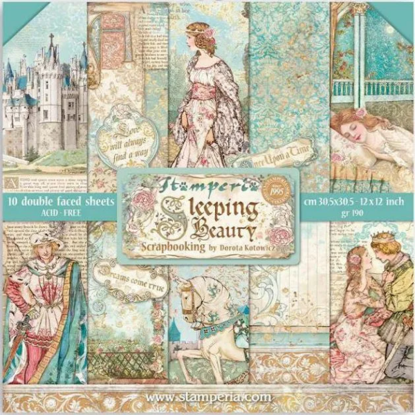 Stamperia Sleeping Beauty 12x12 Blokk