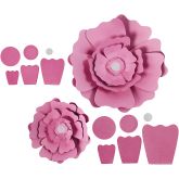Papir blomster 2 stk Rosa