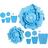 Papir blomster 2 stk Blå