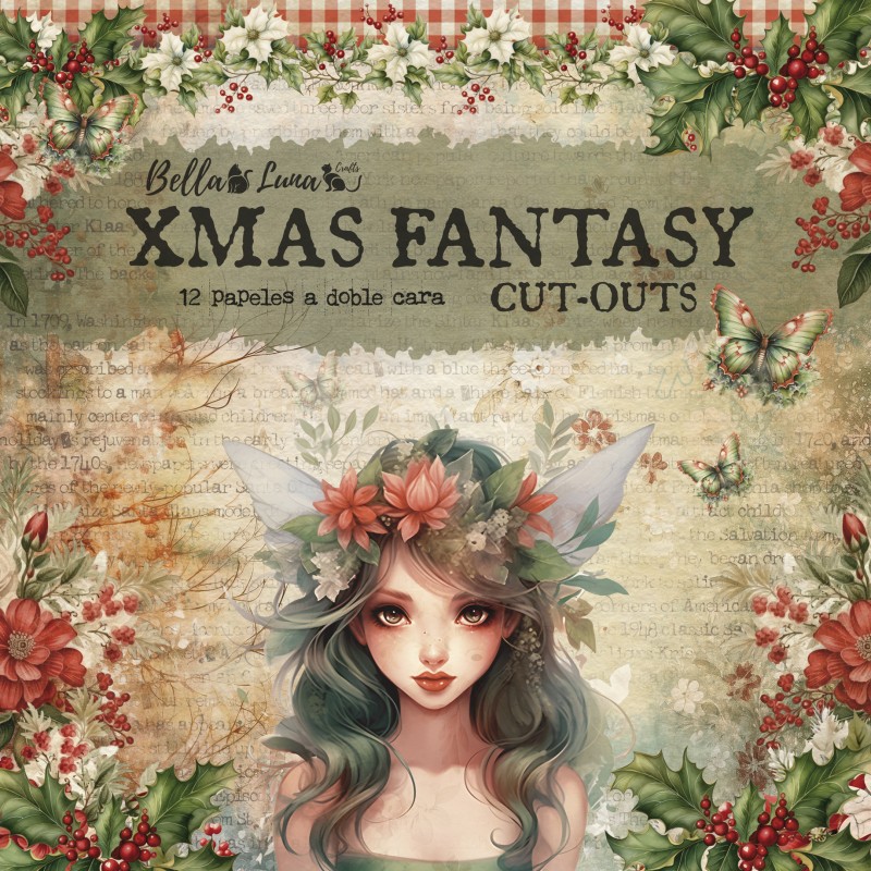 BellaLuna Xmas Fantasy Cut Outs Collection 8"x8" - Bilde 1