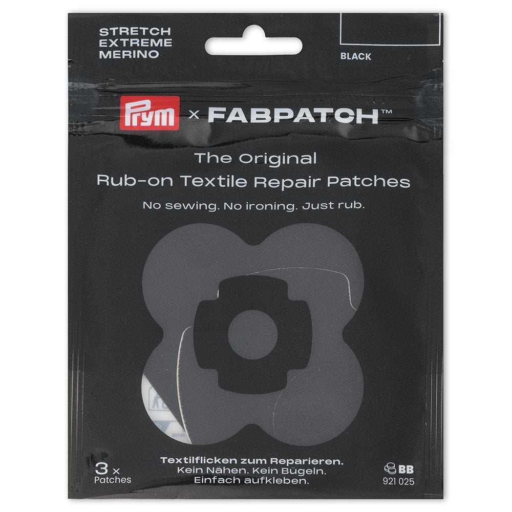 Prym FabPatch Reparasjonslapp REPAIR KIT – Sort – 3stk - Bilde 1