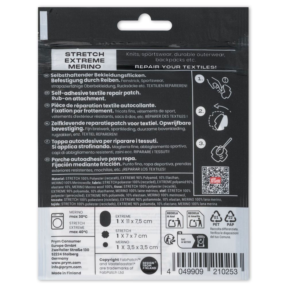Prym FabPatch Reparasjonslapp REPAIR KIT – Sort – 3stk - Bilde 4