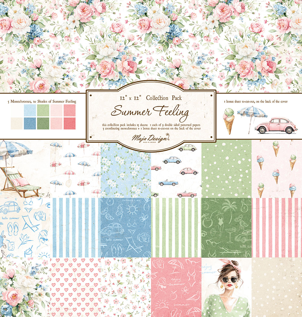 Maja Design Summer Feeling - 12x12 Blokk m/monochrome ark - Bilde 1