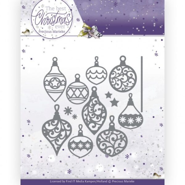 Precious Marieke - Bunch of Christmas Baubles Dies