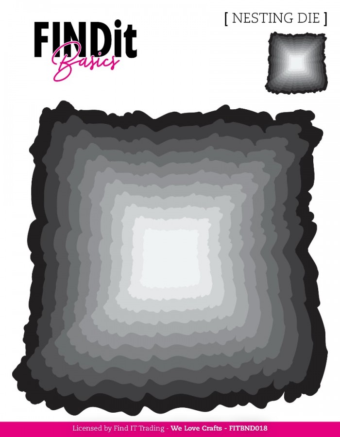 Find It Basics - Nesting Dies - Rough Edge Square - Bilde 1