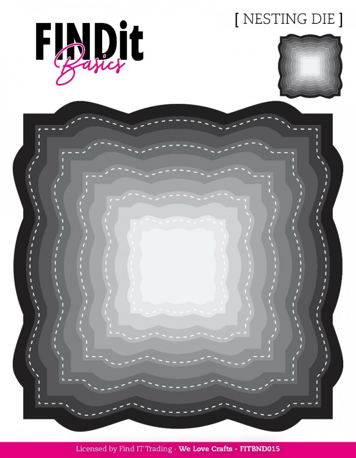 Find It Basics - Nesting Dies - Wavy Squares - Bilde 1