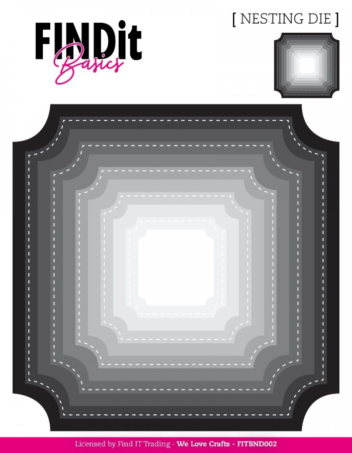 Find It Basics - Nesting Dies - Cut Corner Squares - Bilde 1