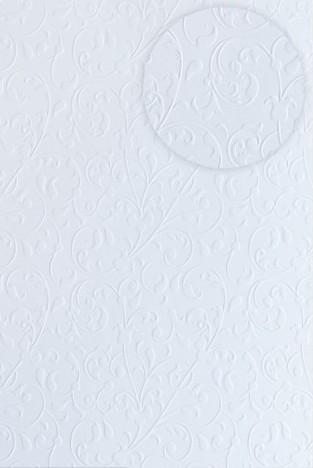 Embossed Paper - Vine Flourish - White A4