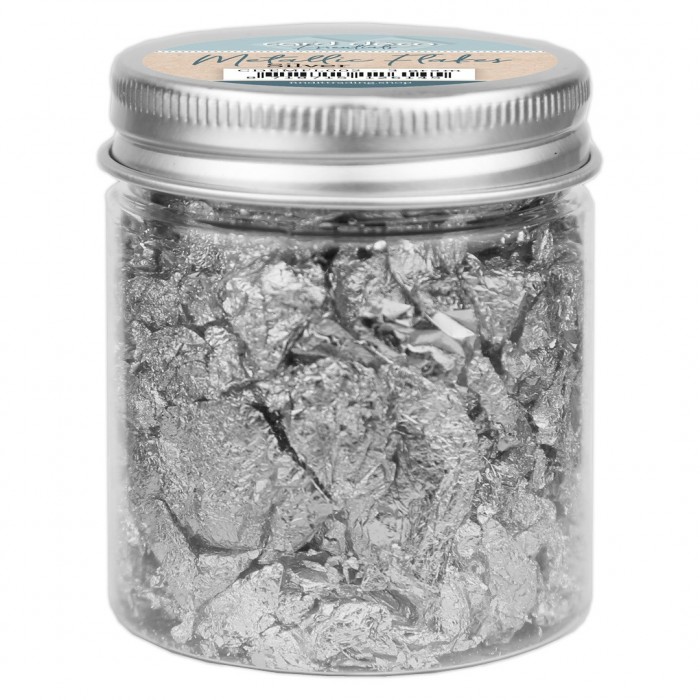 Card Deco Essentials - Metallic Flakes - Silver - Bilde 1