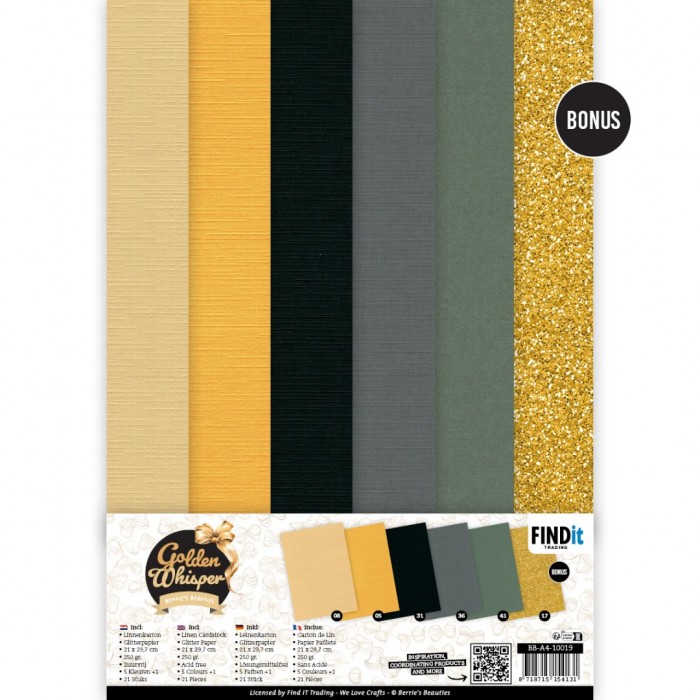 Linen kartong -  Pakke med  20 ark + 1 bonusark - Bilde 1
