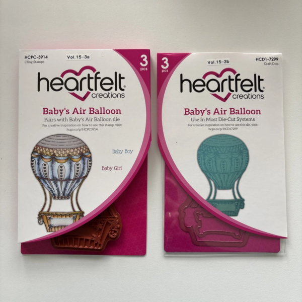 Heartfelt Baby`s Air Ballon Stempel og dies