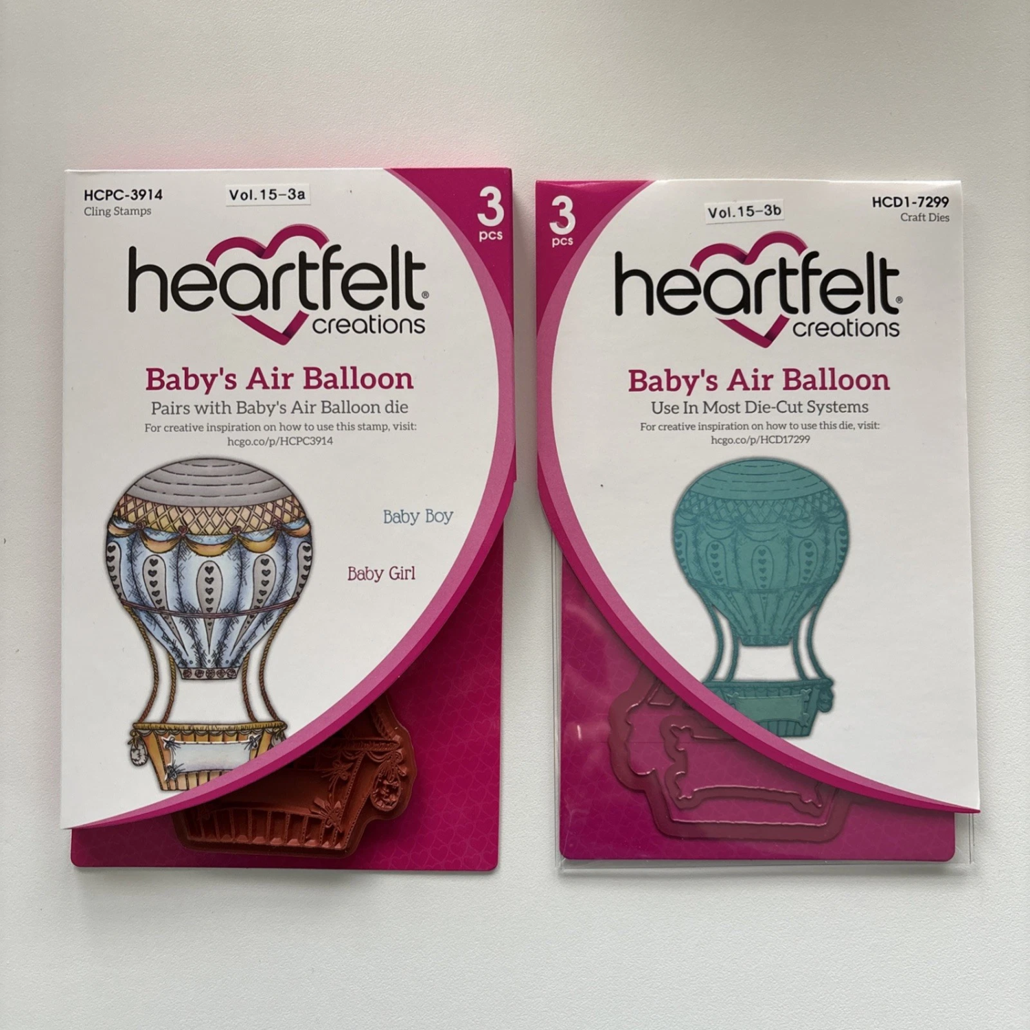 Heartfelt Baby`s Air Ballon Stempel og dies - Bilde 1