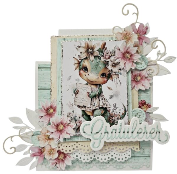 Kit 50 Liten Drage med blomster