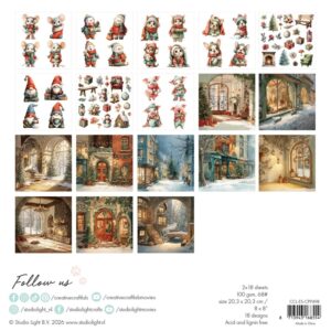 Creative Craftlab - Essentials Collage Paper pad classic christmas - Bilde 2