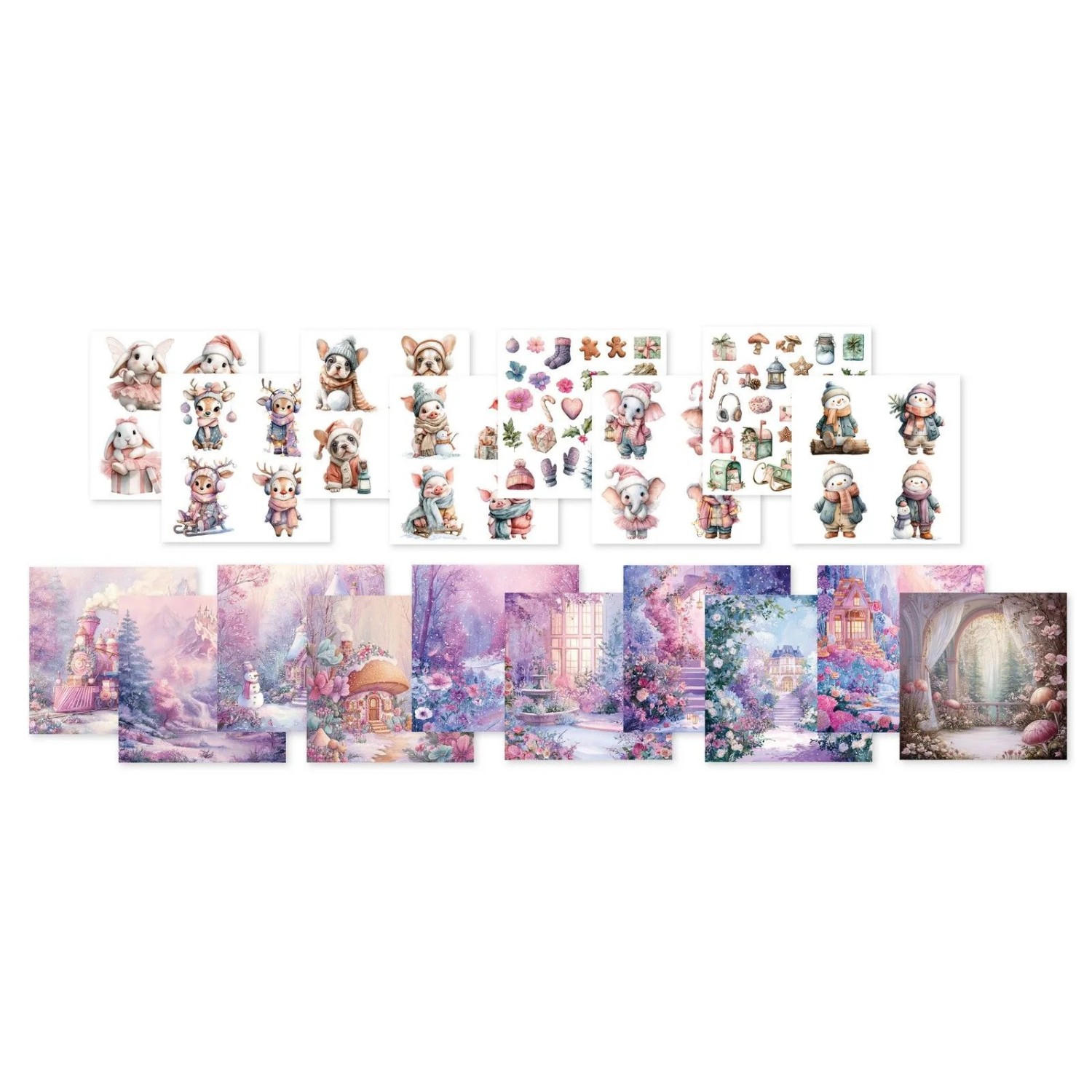 Creative Craftlab - Essentials Collage Paper pad candy christmas - Bilde 3