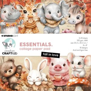 Creative Craftlab - Essentials Collage Paper pad Fall in love - Bilde 1