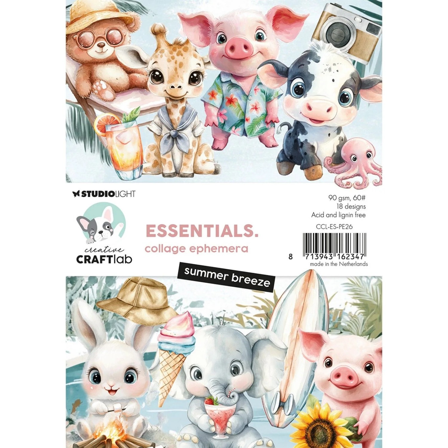 Creative Craftlab - Essentials Collage ephemera Summer Breeze - Bilde 1