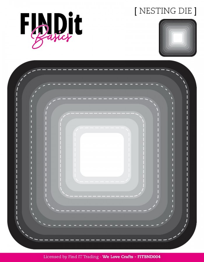 Find It Basics - Nesting Dies - Curved Squares - Bilde 1