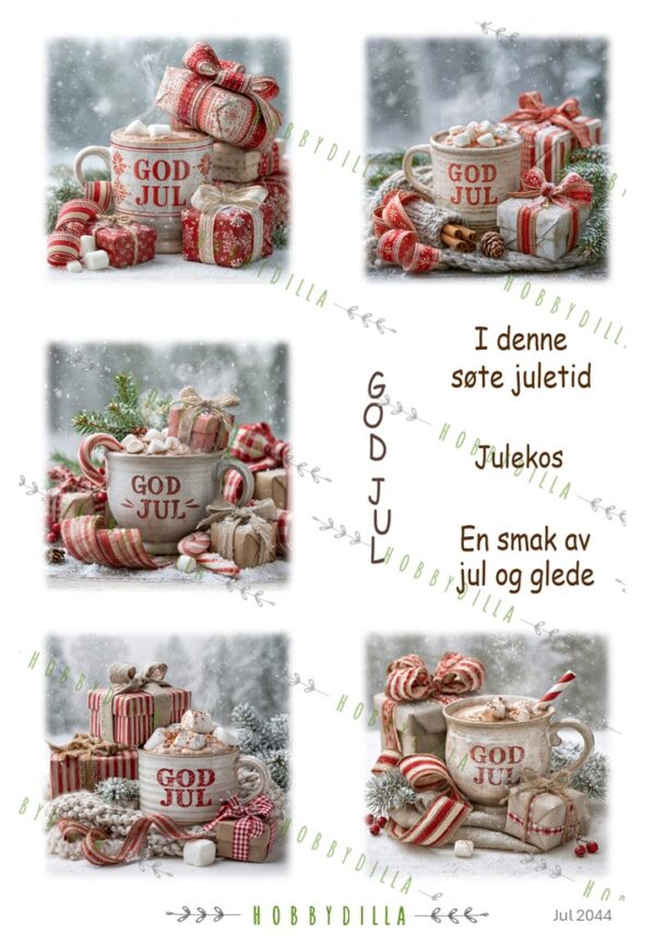 Motivark Jul 2044 M Julekrus Rød