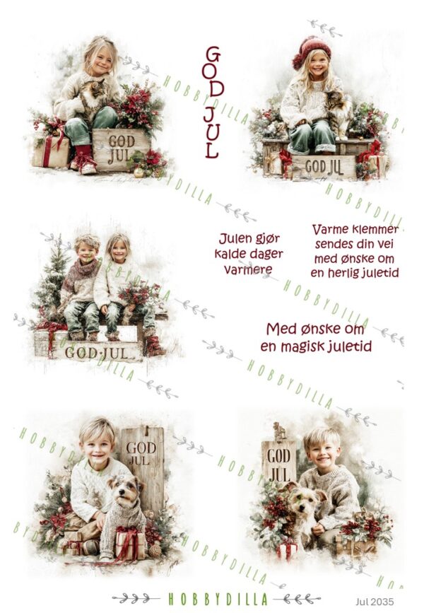 Motivark Jul 2035 M Barn med God Jul