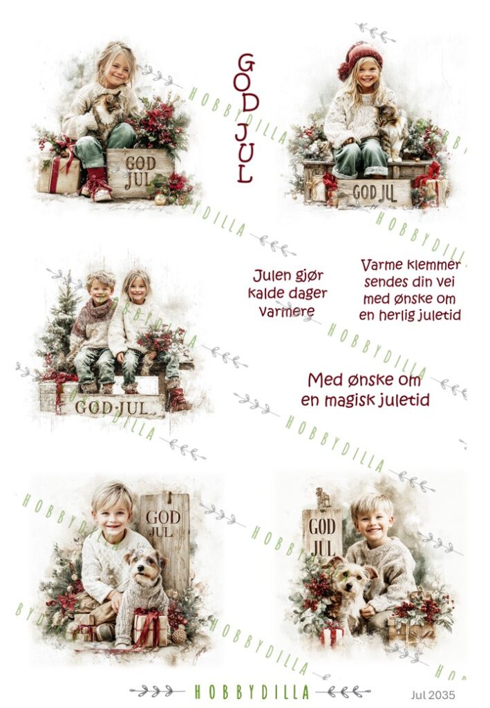 Motivark Jul 2035 M Barn med God Jul