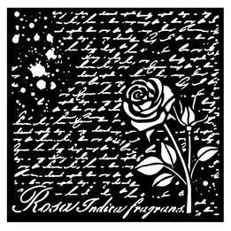 Rose Parfum manuscript stensil
