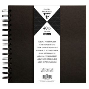 Clairefontaine Album Sort – 185g 40ark – 20x20cm - Bilde 1