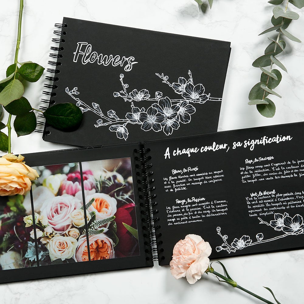 Clairefontaine Album Sort – 185g 40ark – 20x20cm - Bilde 4