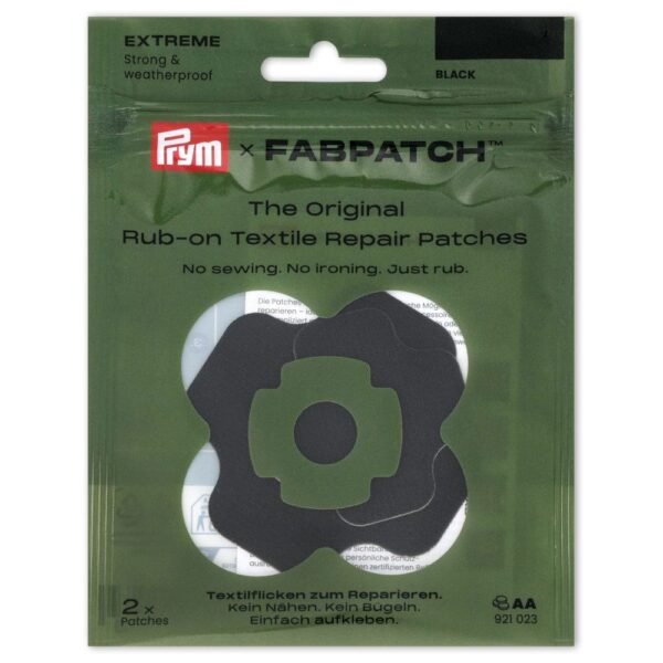 Prym FabPatch Reparasjonslapp EXTREME – Sort – 2stk