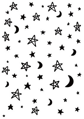 Moon star - Embossing folder