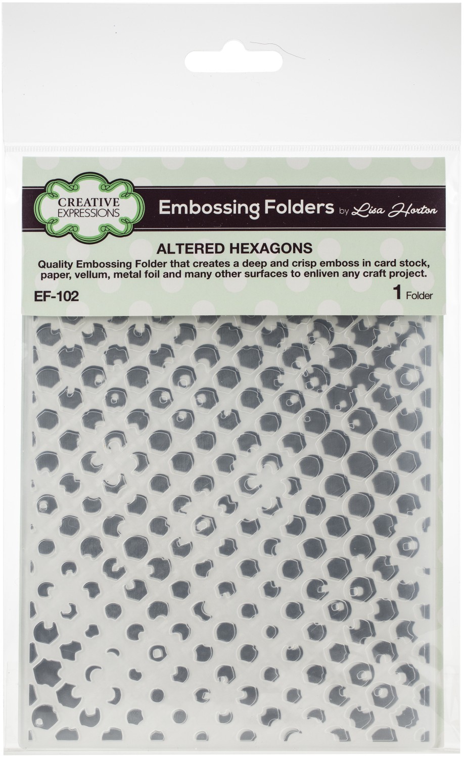 Embossingfolder Altered Hexagons - Bilde 1