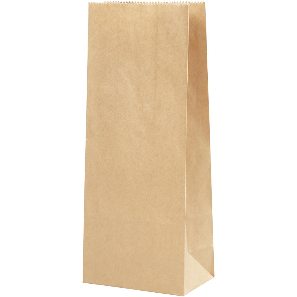 Papirpose, 9x6,5x22,5 cm, 50 g, Brun - Bilde 1