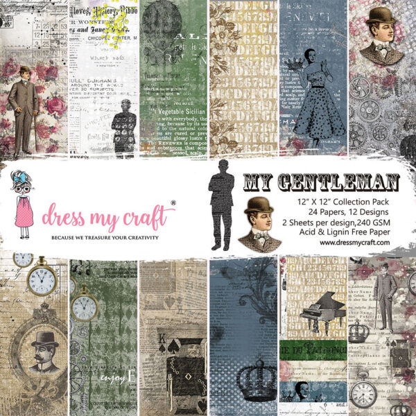Dress my craft - Gentleman - Paper Pad 12 x 12"