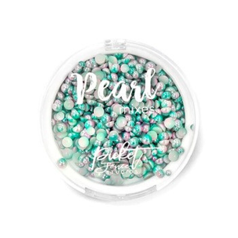 Flatback Pearls Aquamarine & Pale Pink - Bilde 1