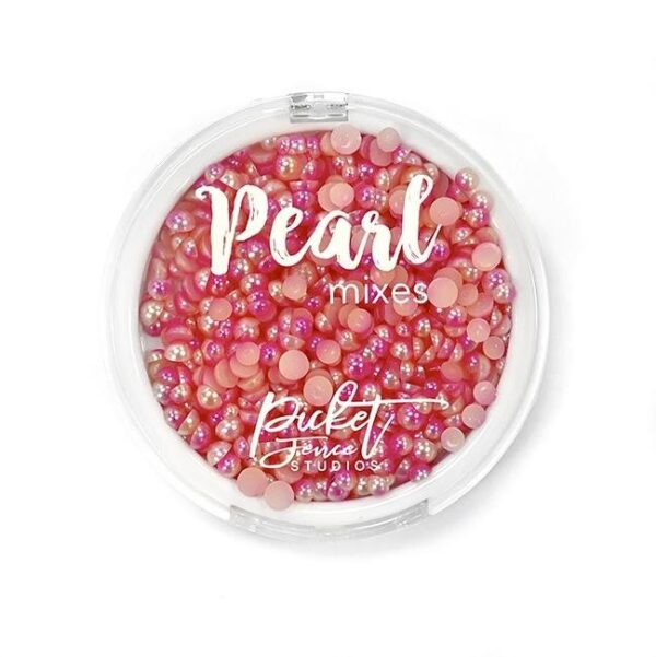 Flatback Pearls Bright Pink & Coral