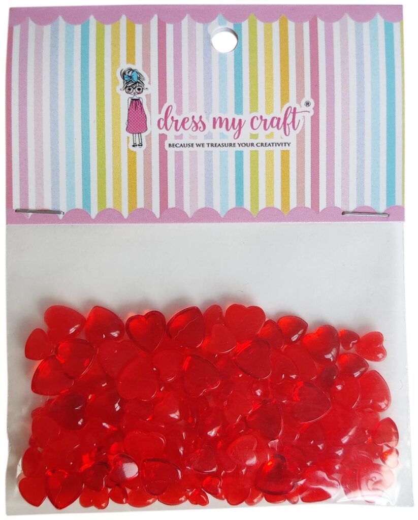 Water Droplet Embellishments 8g Red Heart