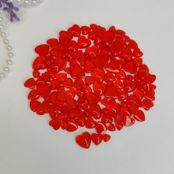 Water Droplet Embellishments 8g Red Heart
