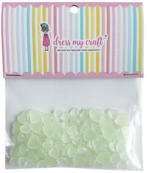 Water Droplet Embellishments 8g Pastell Green Heart